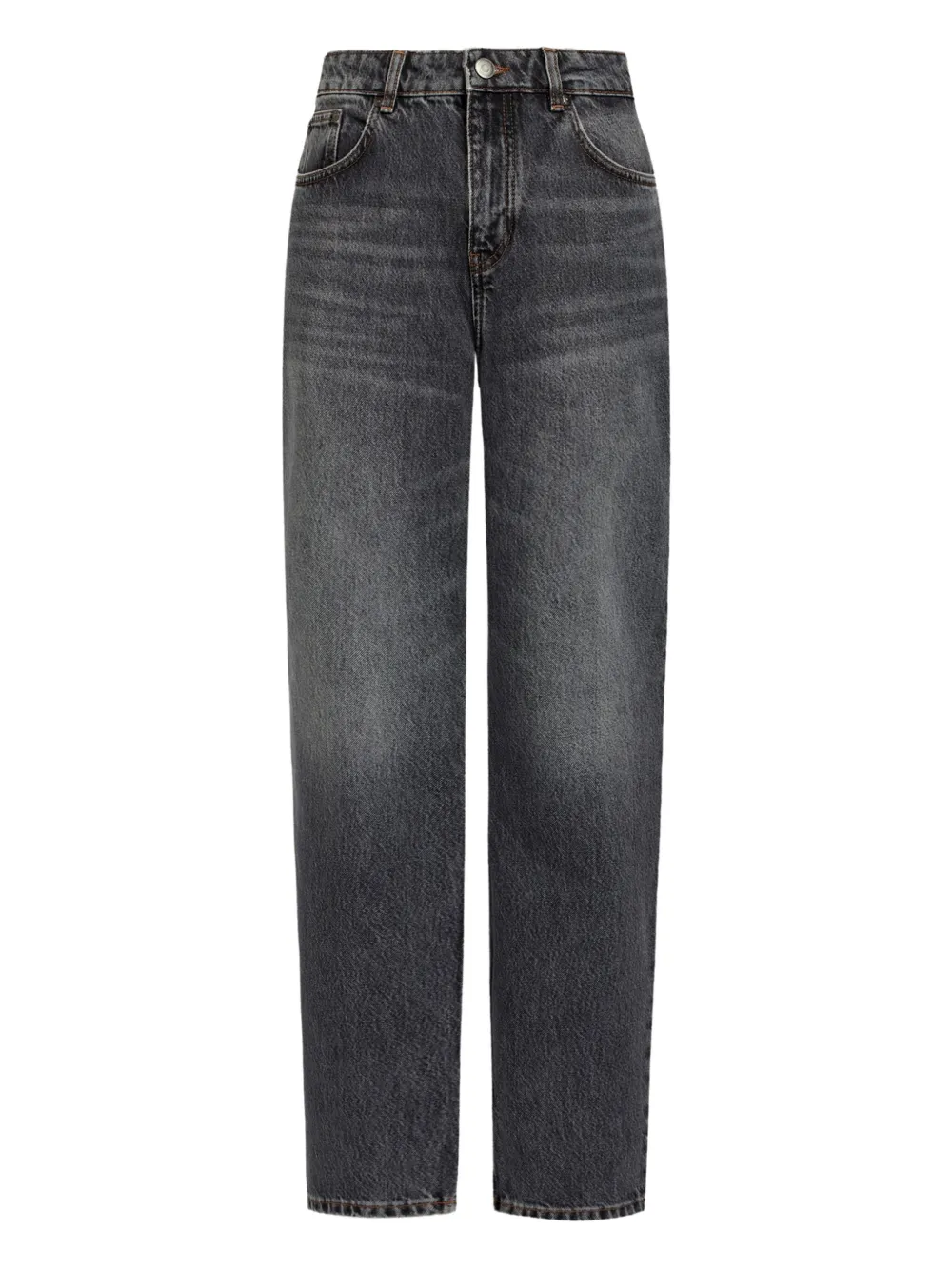 12 STOREEZ Straight jeans met patch Grijs