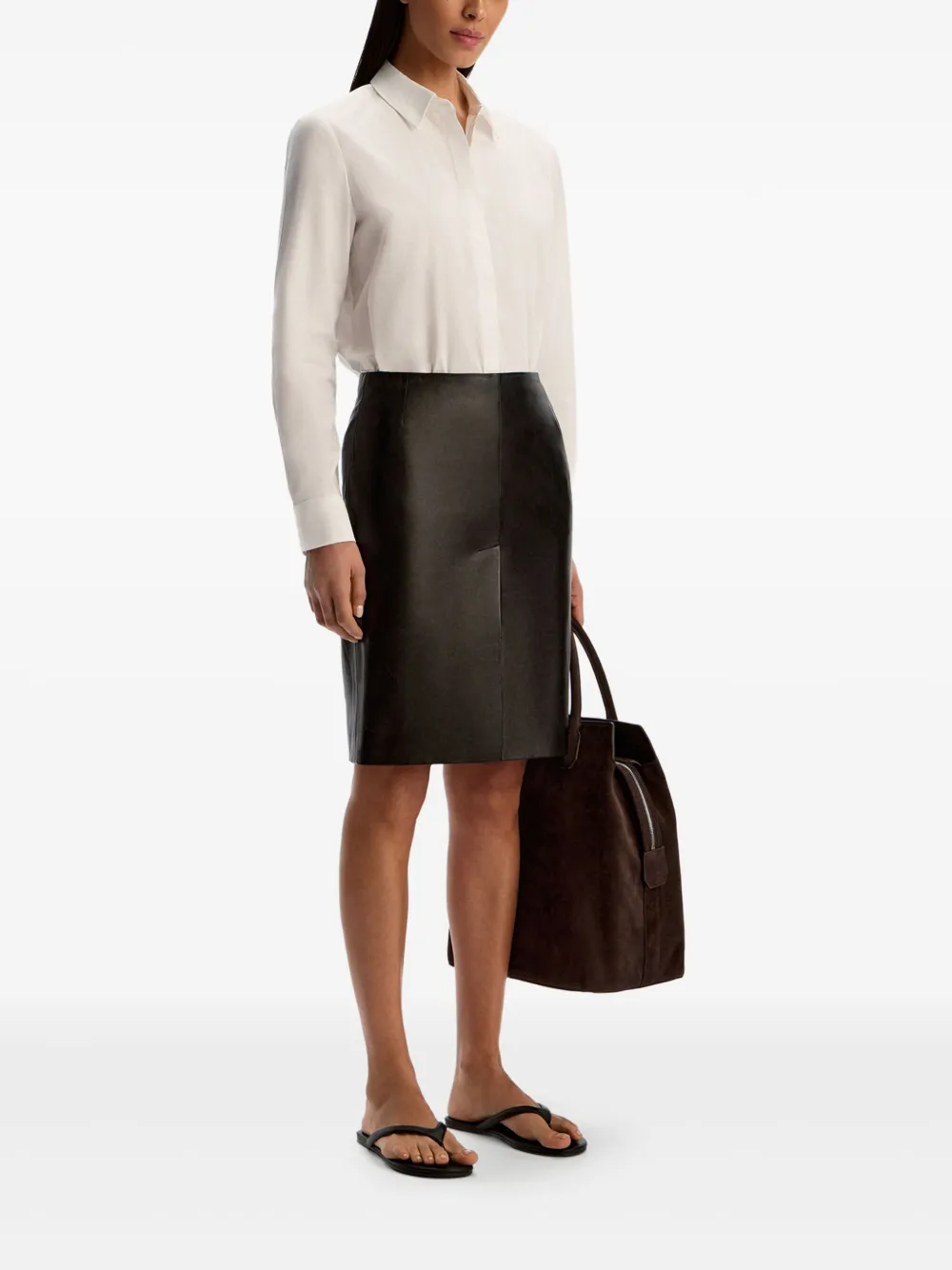 12 STOREEZ blouse met verborgen voorkant - Wit