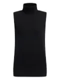 12 STOREEZ sleeveless turtleneck top - Black