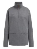 12 STOREEZ half-zip high-neck sweatshirt - Grey