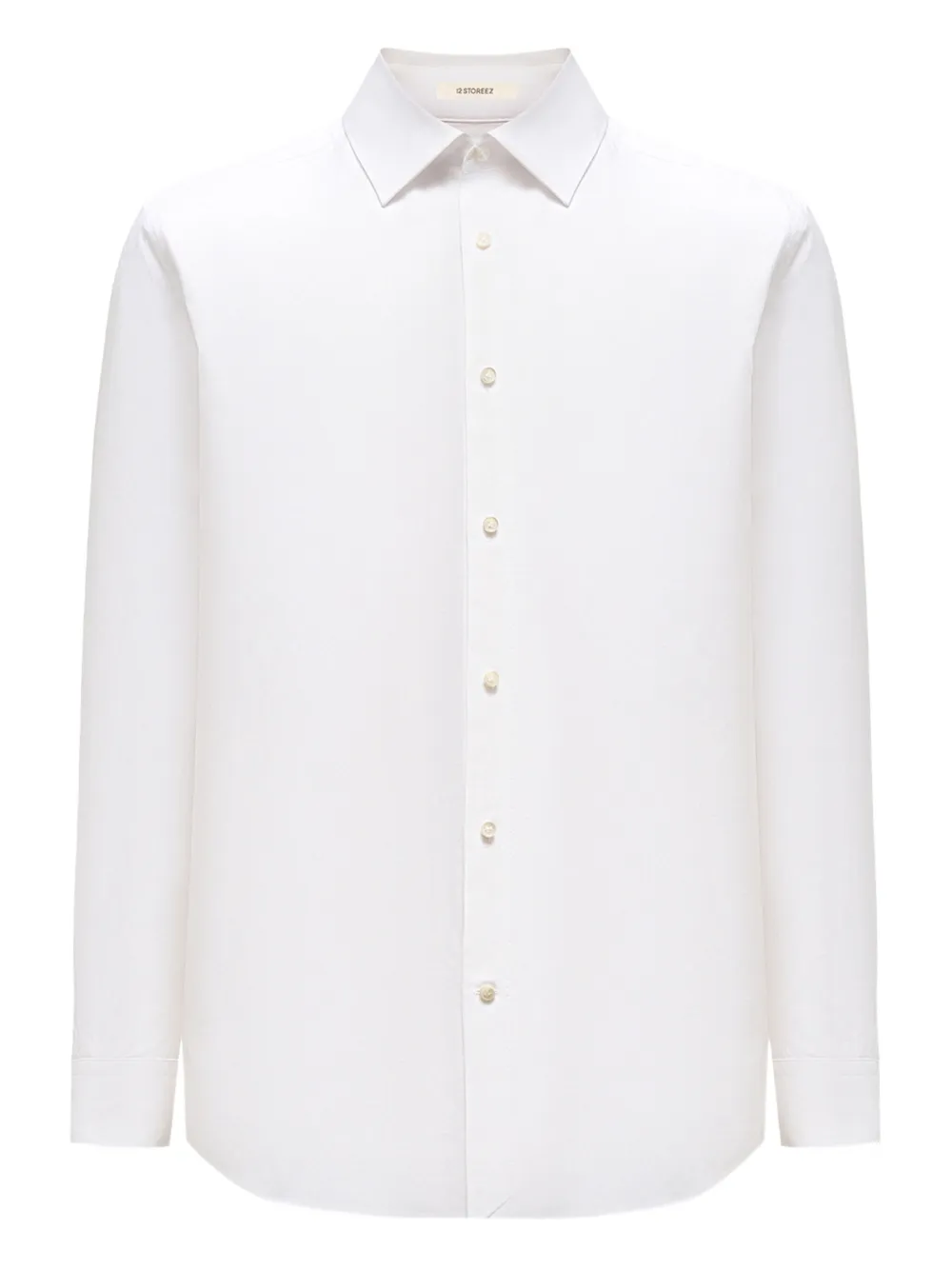 12 STOREEZ hand-stitched long-sleeved shirt | White | Image 1