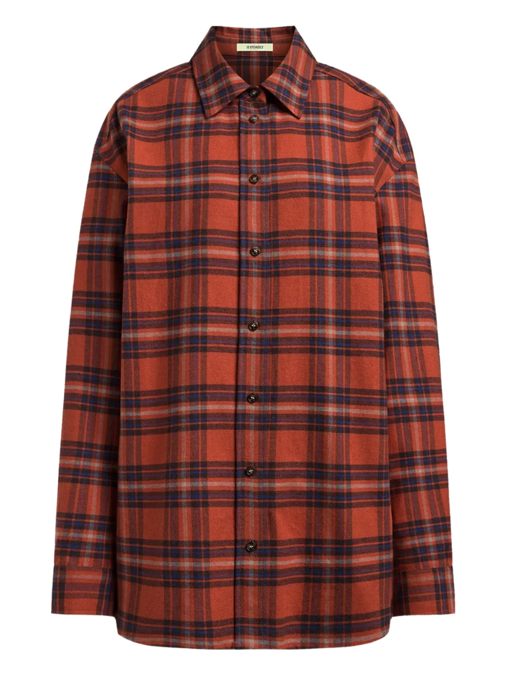 12 STOREEZ Geruit shirt Rood