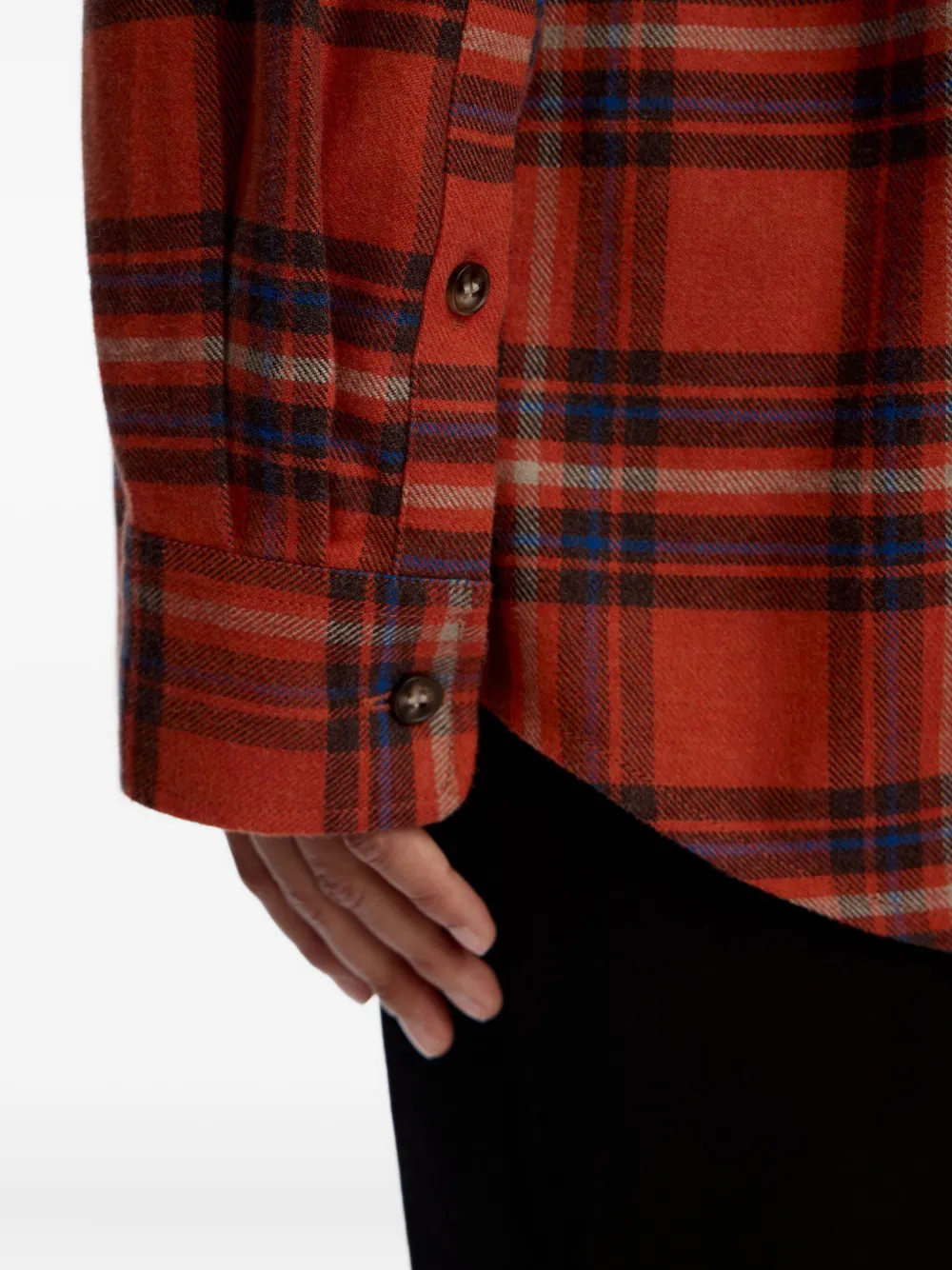 12 STOREEZ Geruit shirt Rood