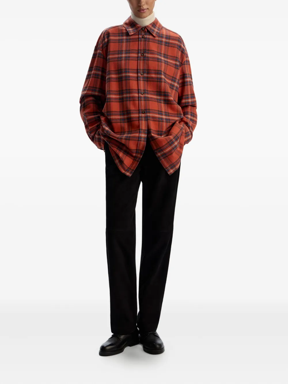 12 STOREEZ Geruit shirt - Rood