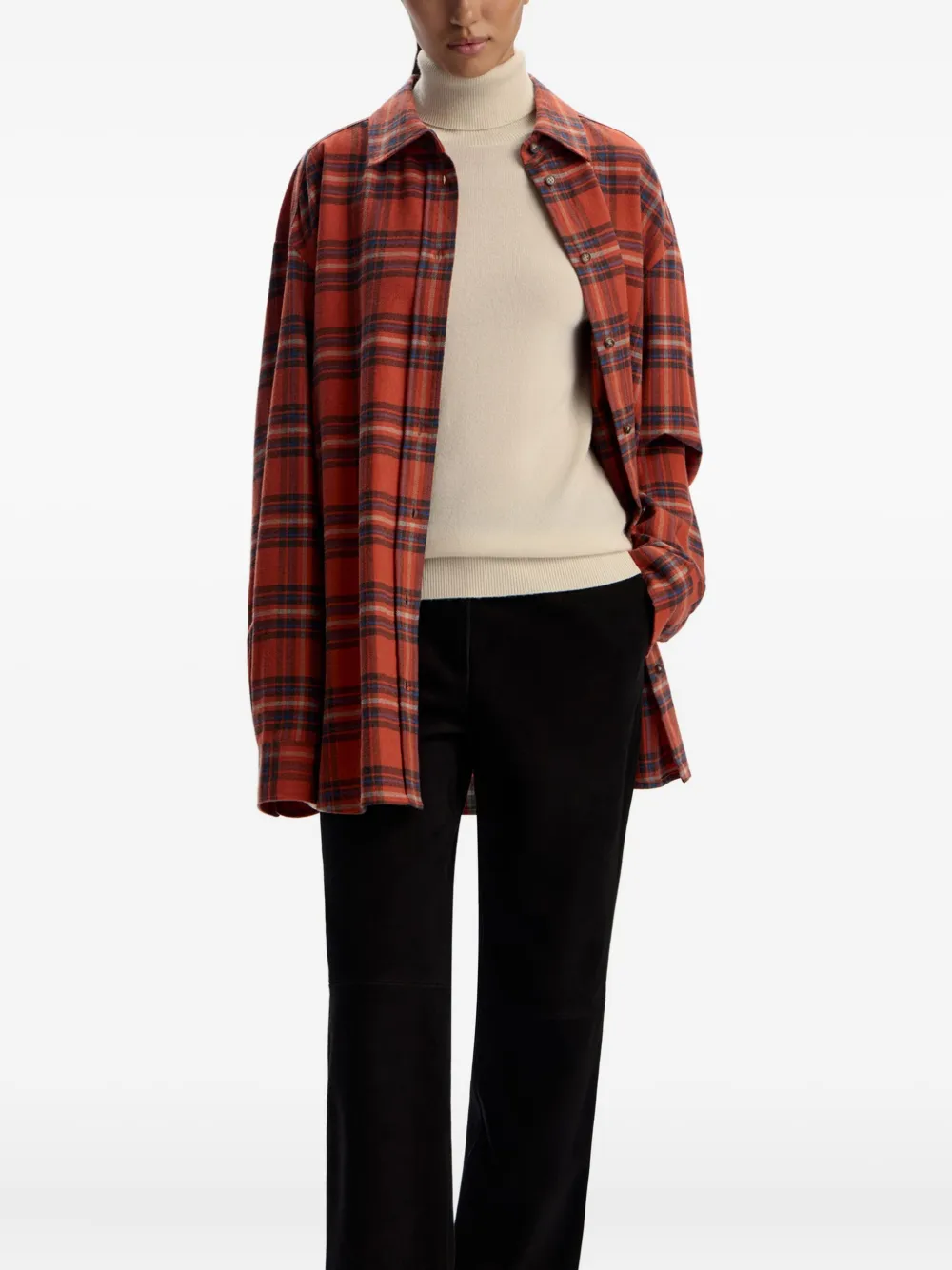 12 STOREEZ Geruit shirt Rood