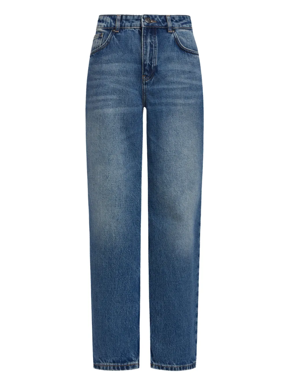12 STOREEZ Jeans met logopatch Blauw