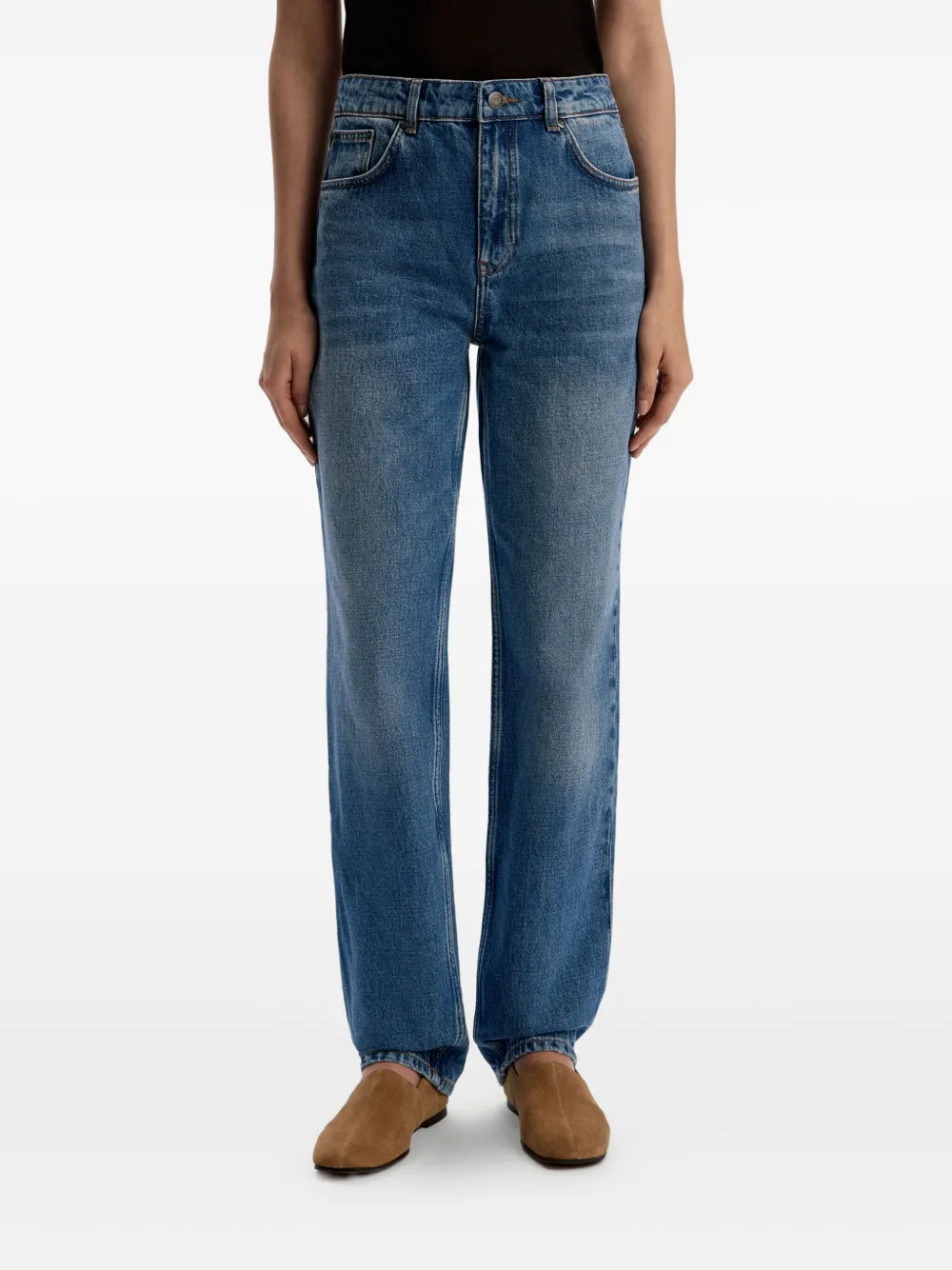 12 STOREEZ Jeans met logopatch Blauw
