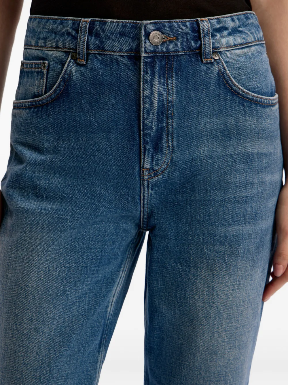 12 STOREEZ Jeans met logopatch Blauw