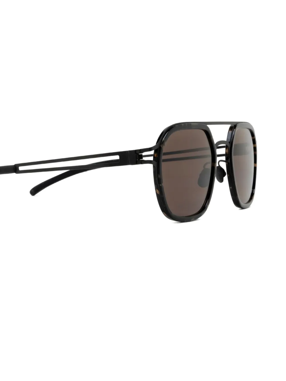 Mykita Leeland zonnebril met vierkant montuur Zwart