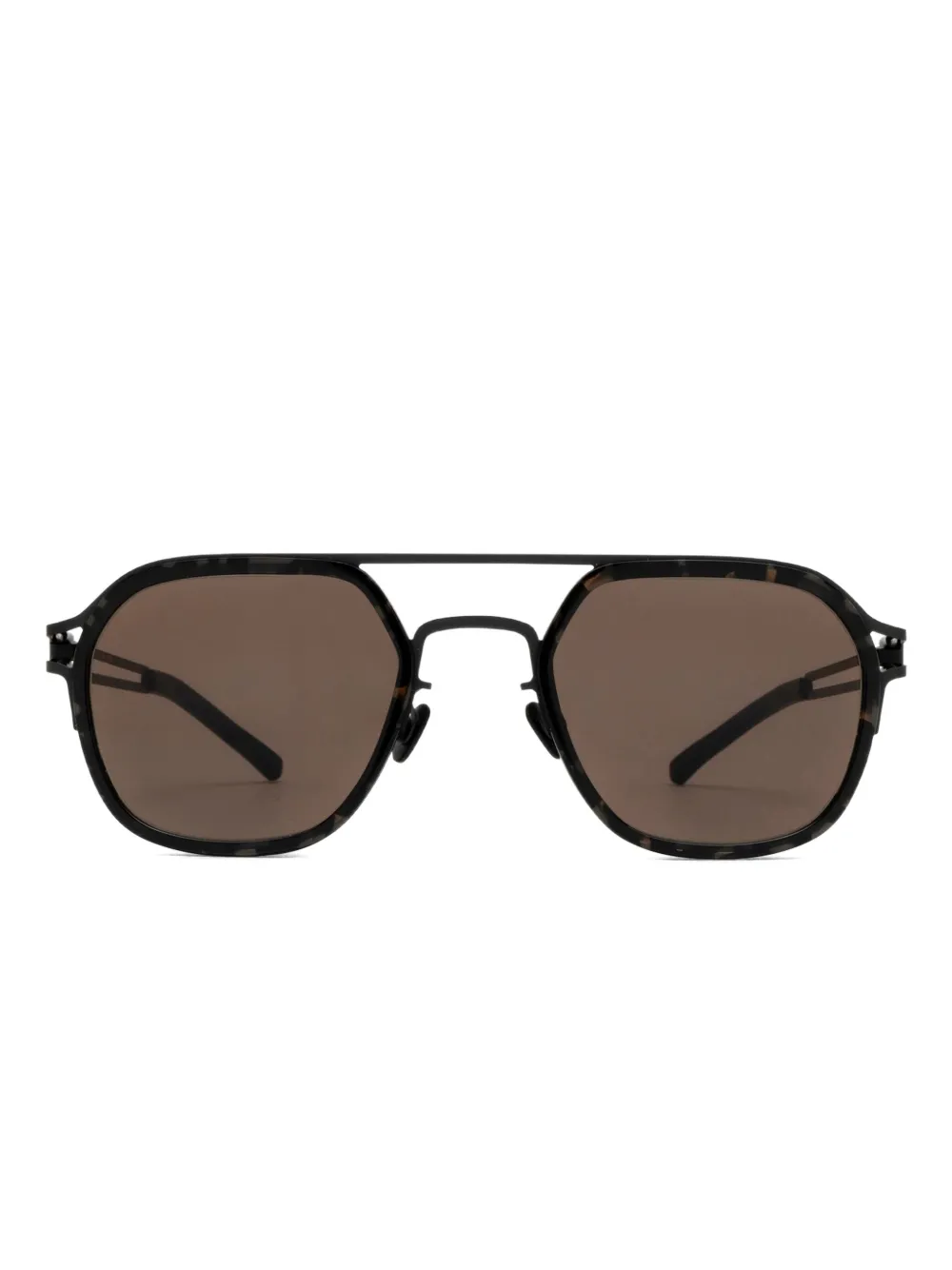 Mykita Leeland zonnebril met vierkant montuur Zwart