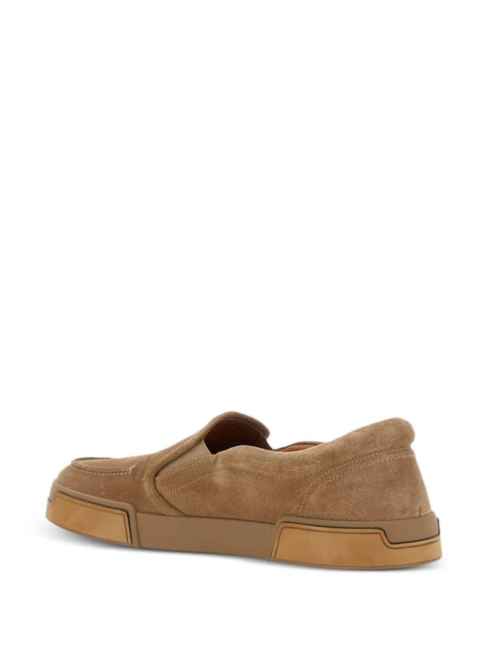 Dolce & Gabbana Portofino Yacht suede slip-on sneakers Brown