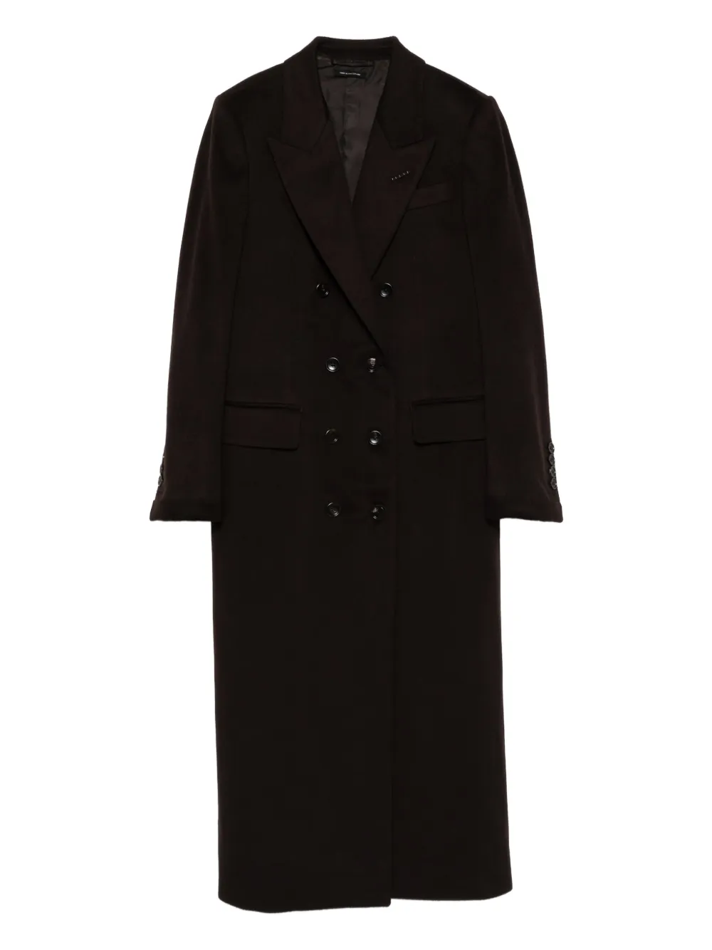 TOM FORD Mantel met dubbele rij knopen Bruin
