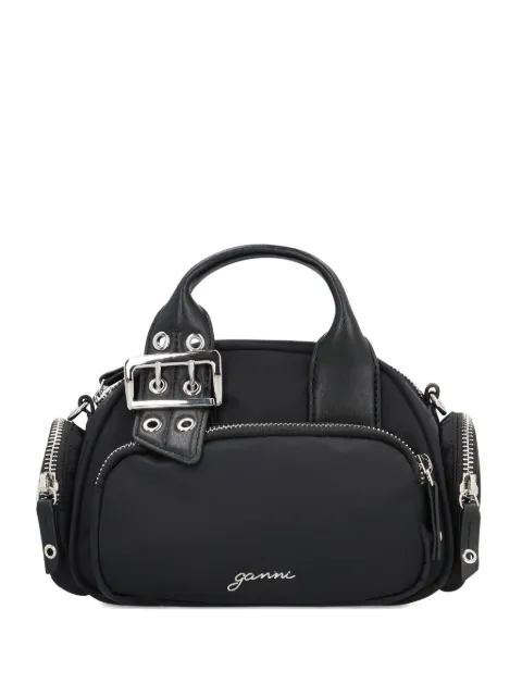 GANNI  mini Polochon buckle-detail top-zip tote bag