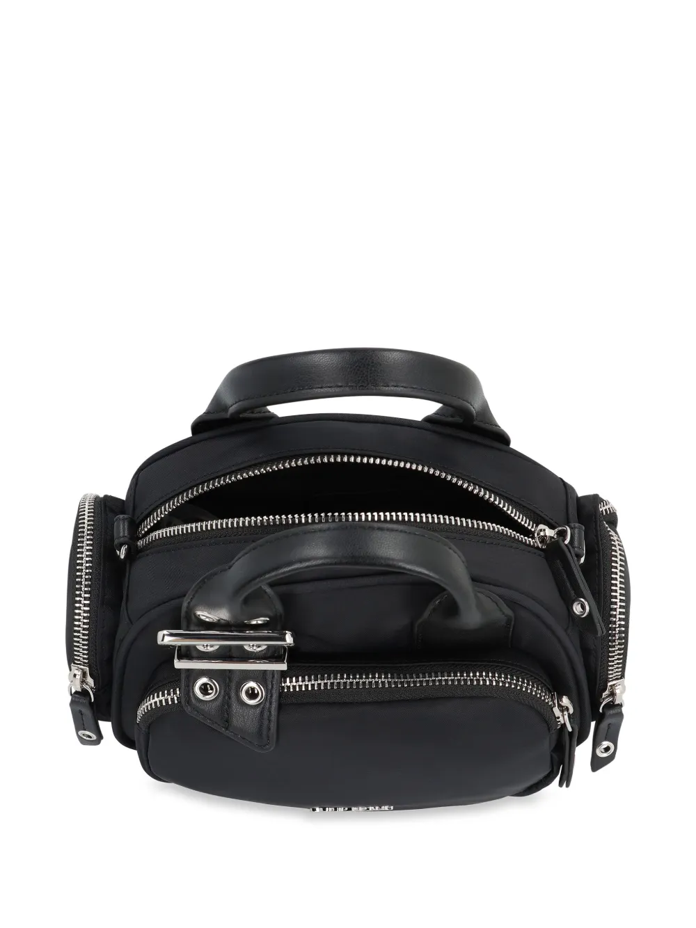 GANNI mini Polochon buckle-detail top-zip tote bag Zwart