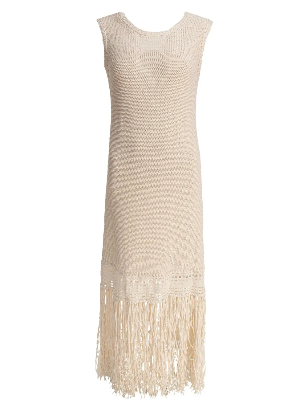 knitted fringed dress