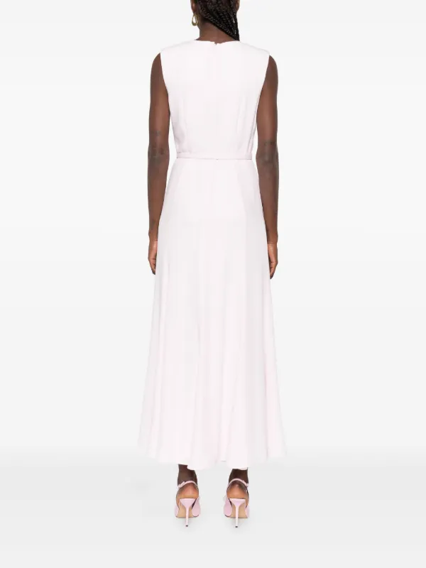 strapless open back dress Red Dress | Blush Pink Belted Midi Dress main image 0