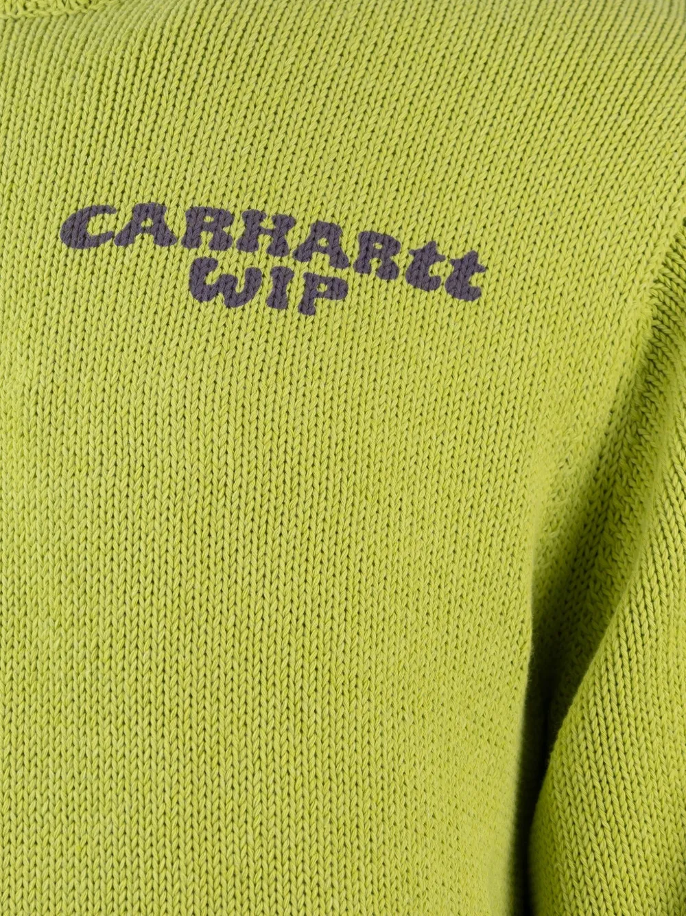 Carhartt WIP Helix logo-print sweater Groen