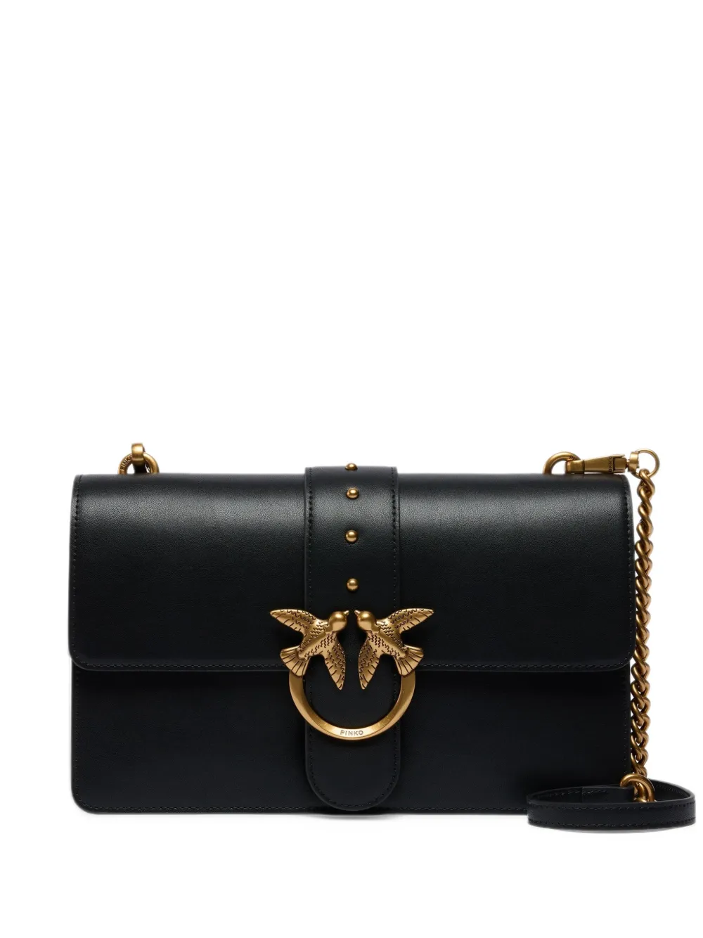 PINKO love birds chain-strap shoulder bag - Nero