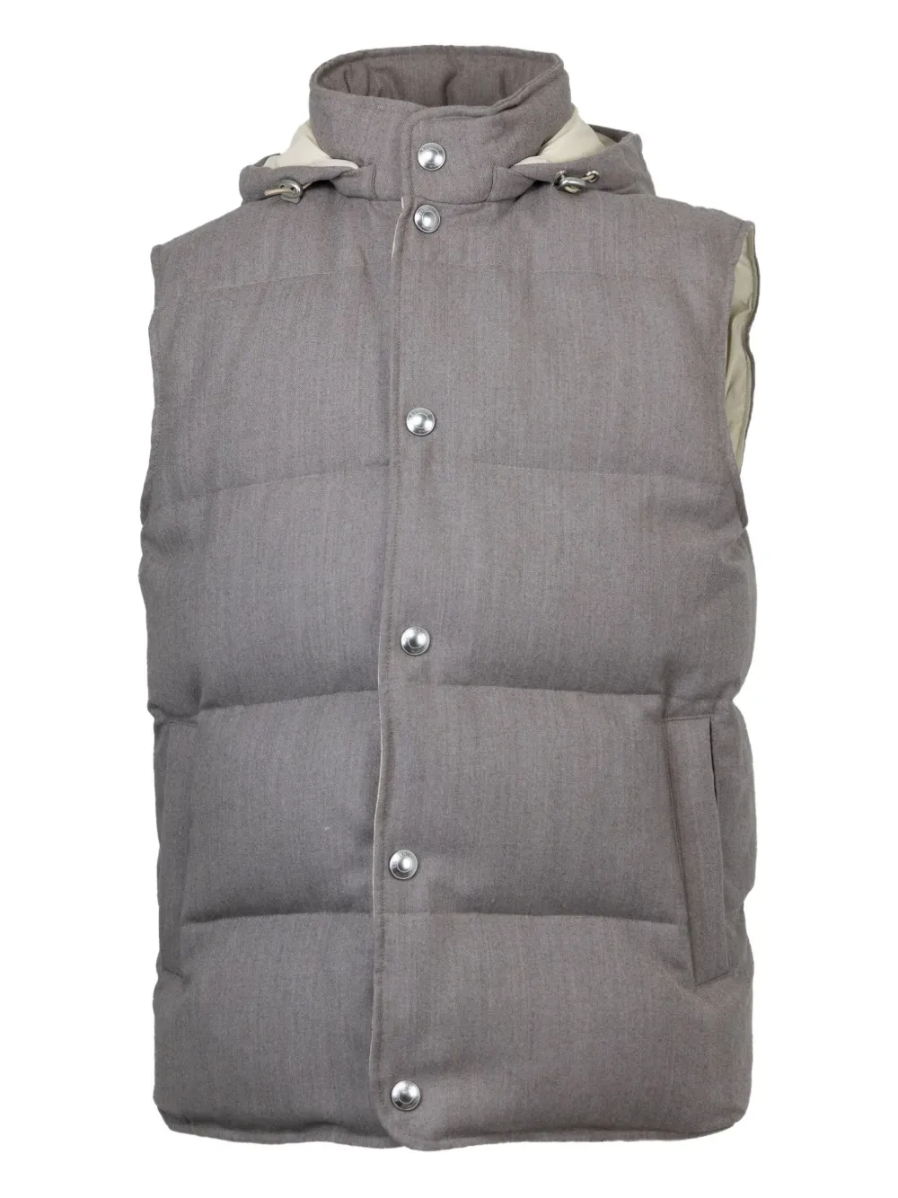 Eleventy Bodywarmer met capuchon Grijs