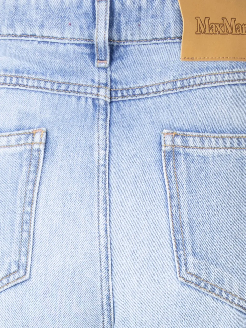 Max Mara leather-patch jeans Blauw