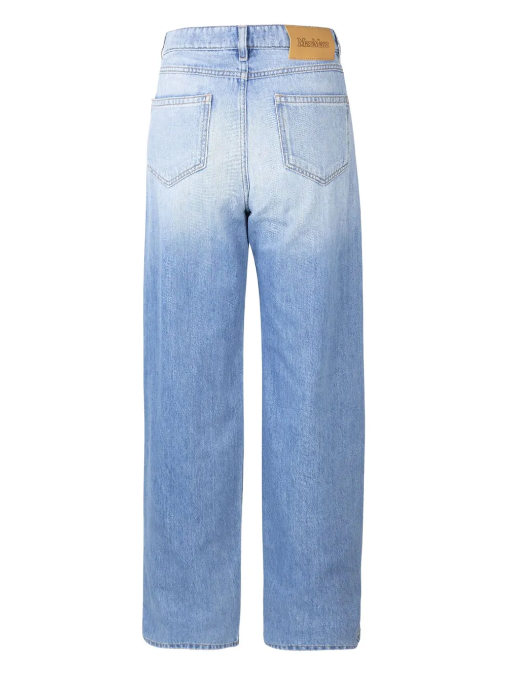 Max Mara leather-patch jeans Blauw