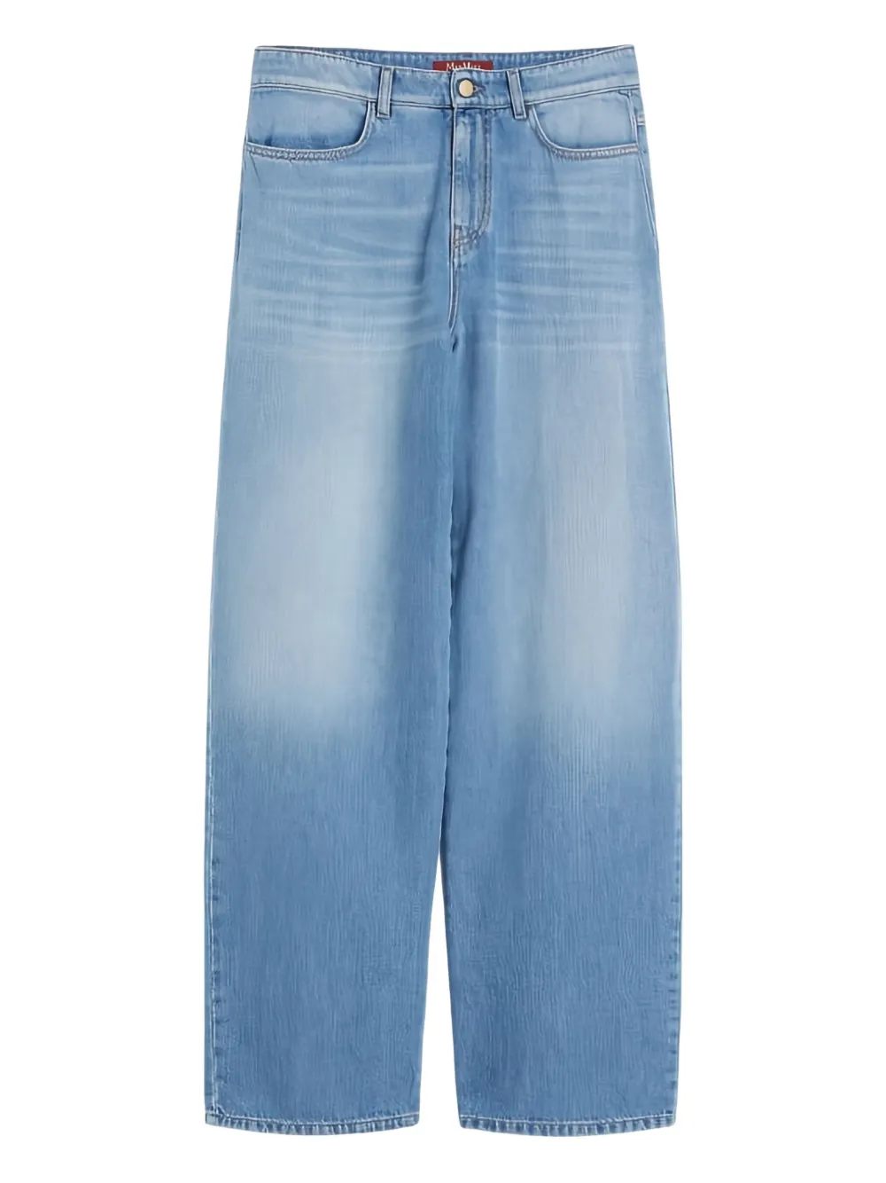 Max Mara leather-patch jeans - Blu