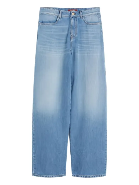 Max Mara leather-patch jeans
