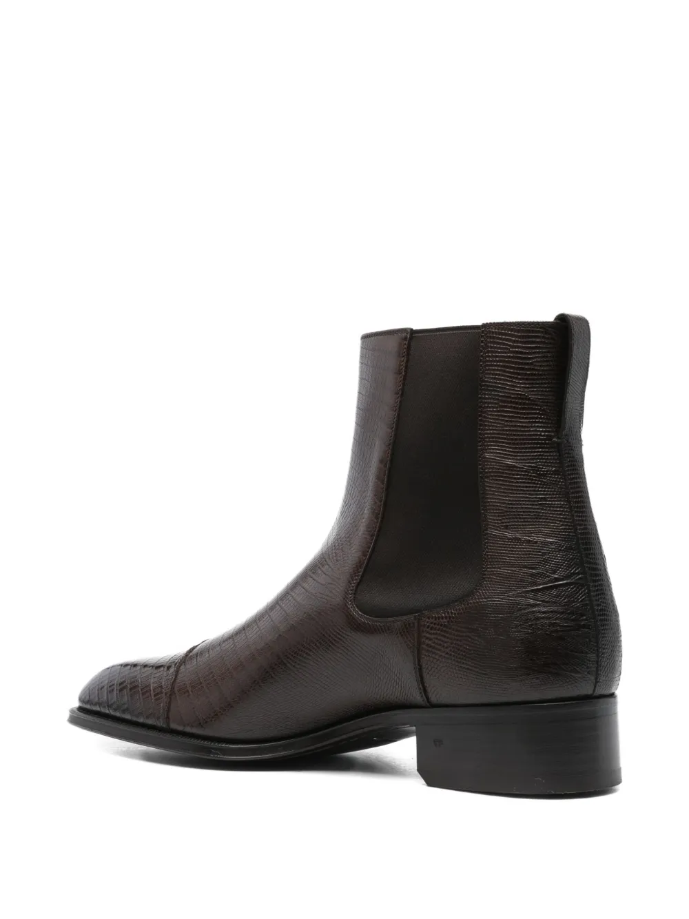 TOM FORD elasticated-panel leather boots Brown