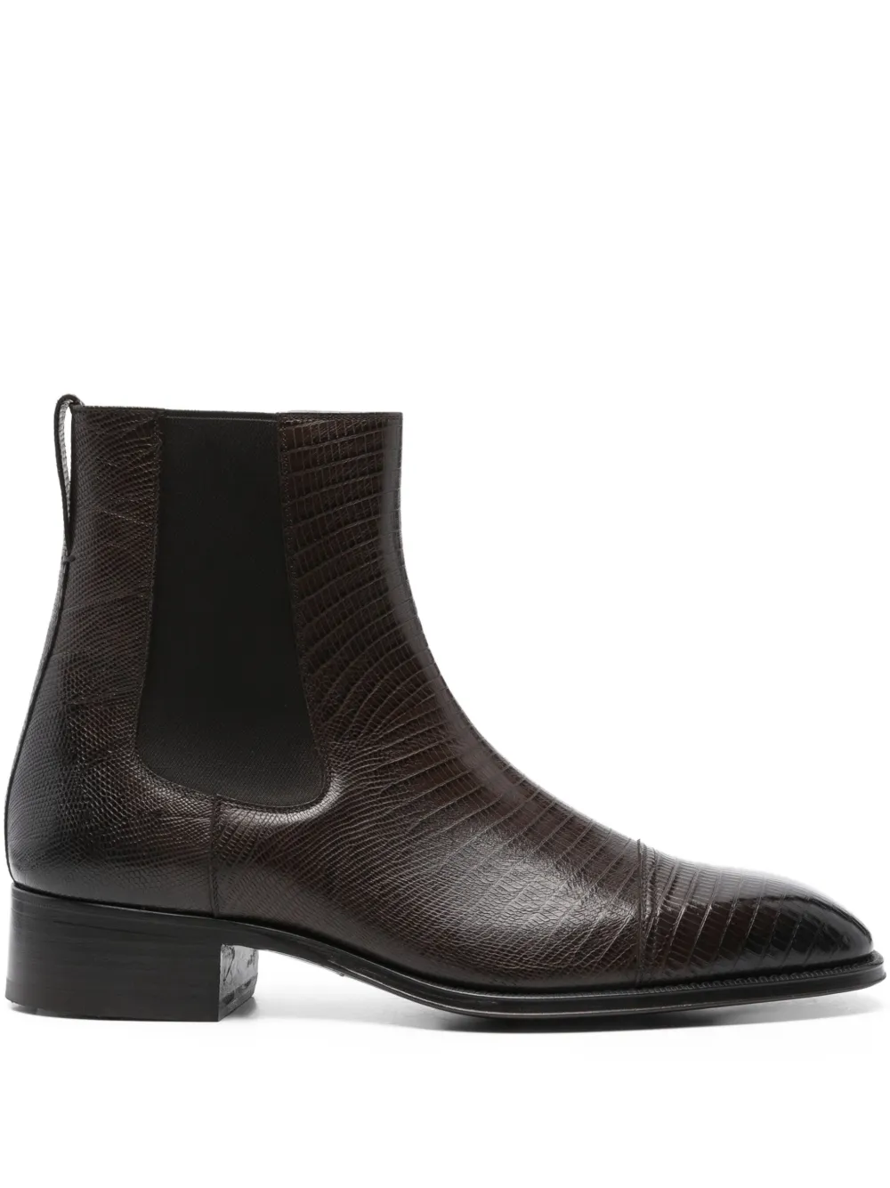 TOM FORD elasticated-panel leather boots Brown