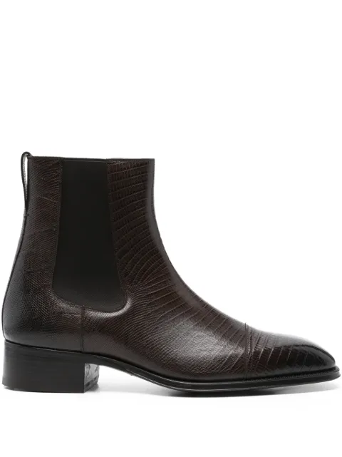 TOM FORD elasticated-panel leather boots