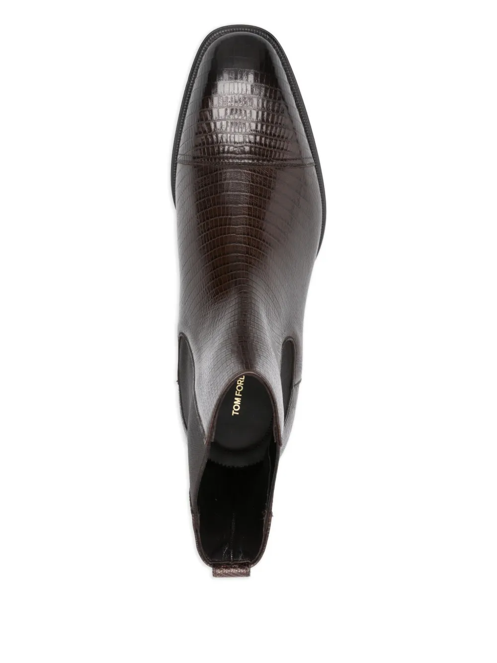 TOM FORD elasticated-panel leather boots Brown