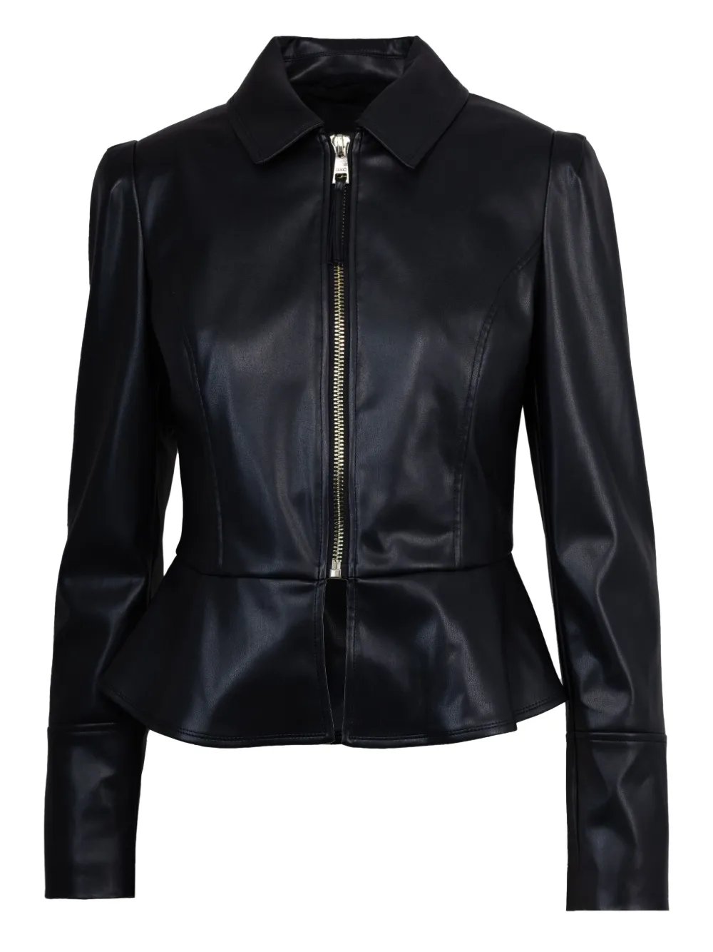 LIU JO peplum zip-front jacket Zwart