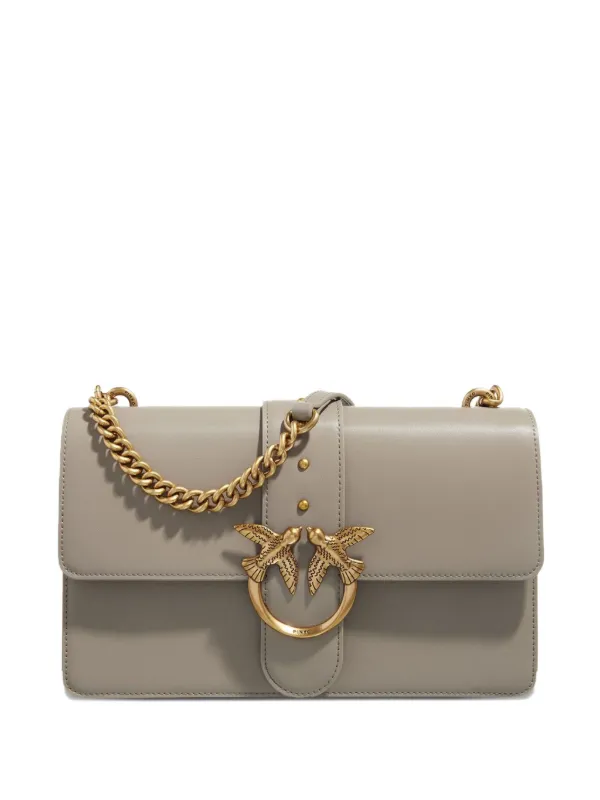 PINKO Borsa a Spalla Love Birds Con Catena Toni Neutri FARFETCH IT