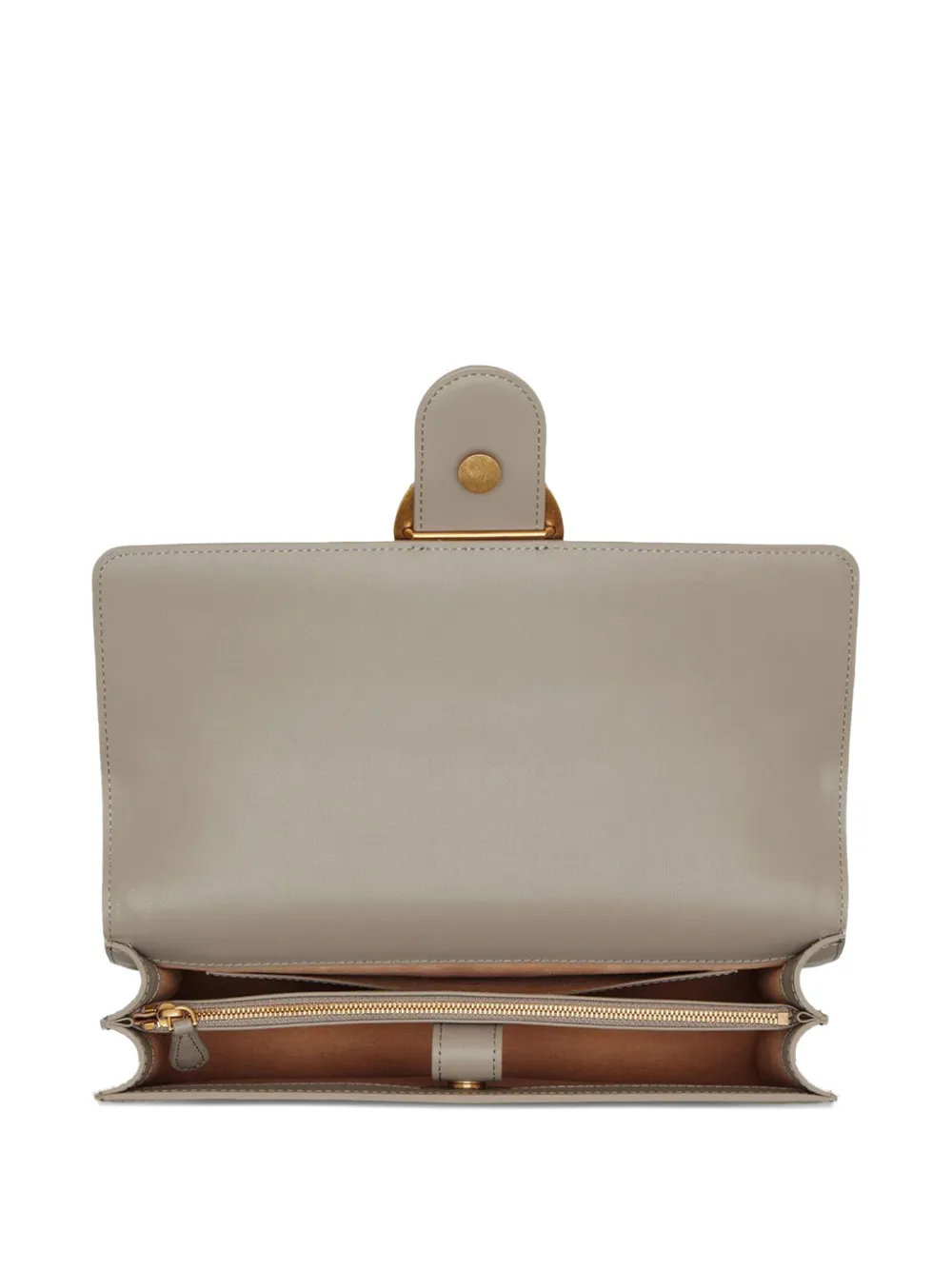 Pinko Love Birds Chain-strap Shoulder Bag In Neutral