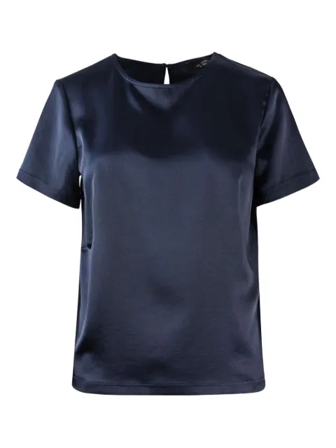 Max Mara keyhole-neckline satin top