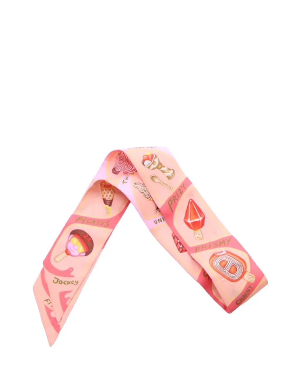 Hermès Pre-Owned 2010-2025 Funny Ice Cream Silk Twilly Scarf scarves | Image 2