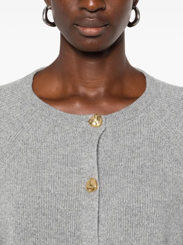 Fabiana Filippi ローゲージ　カーディガンネイビー￼　ボタン刻印 Fabiana Filippi ボタン カーディガン | グレー | FARFETCH JP