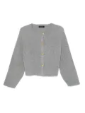 Fabiana Filippi ribbed button-closure cardigan - Grey