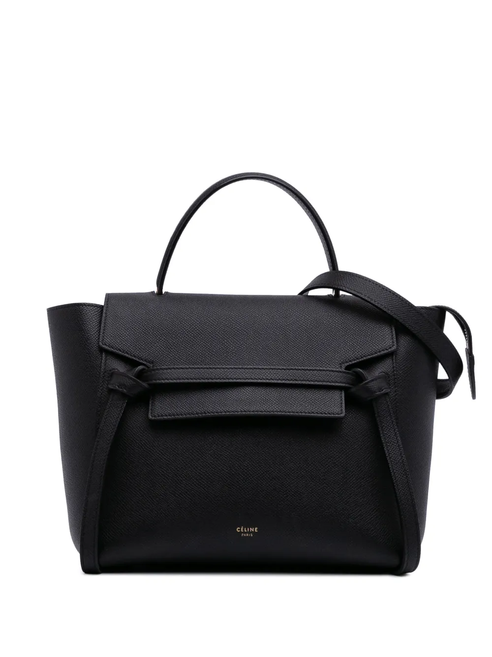 Céline Pre-Owned 2018 マイクロ グレインカーフ ベルトバッグ サッチェルバッグ - ブラック Céline Pre-Owned 2018 マイクロ グレインカーフ ベルトバッグ サッチェルバッグ - ブラック