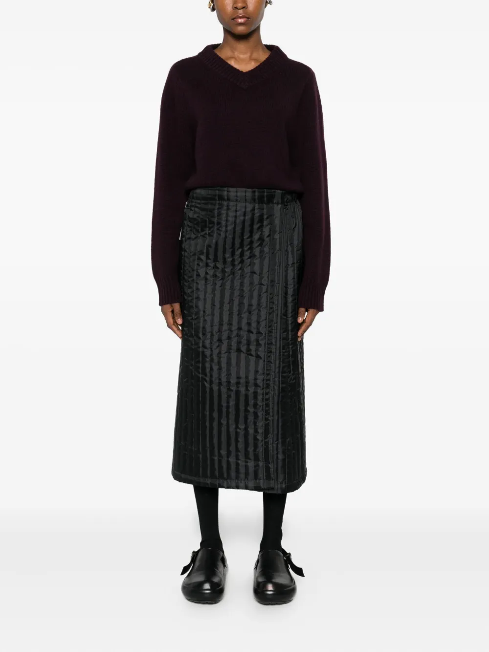 Bless Nº08 Monpe midi-rok Zwart