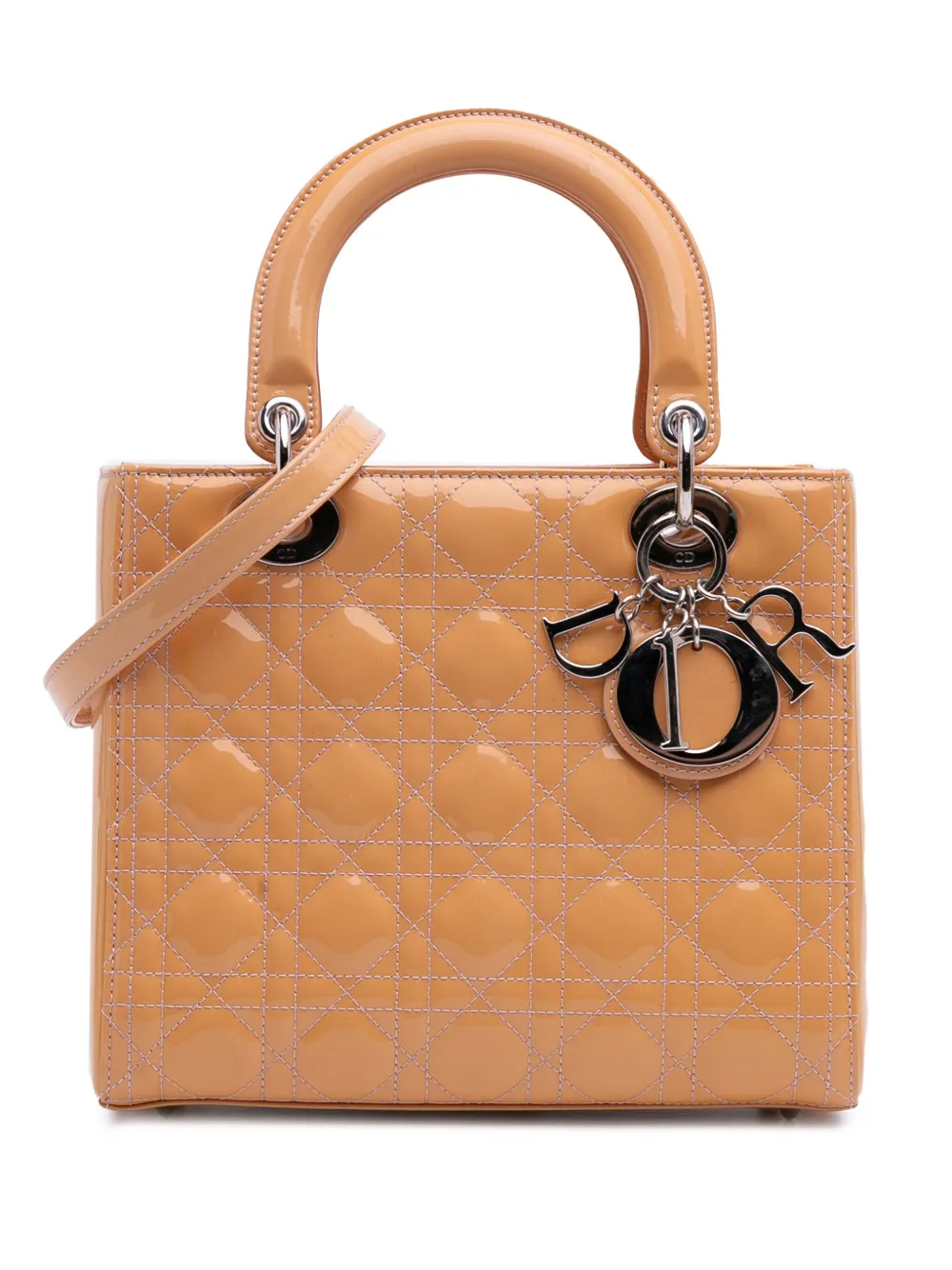 Christian Dior Pre-Owned 2014 Medium Patent Cannage Lady Dior satchel Christian Dior Pre-Owned 2014 Medium Patent Cannage Lady Dior satchel