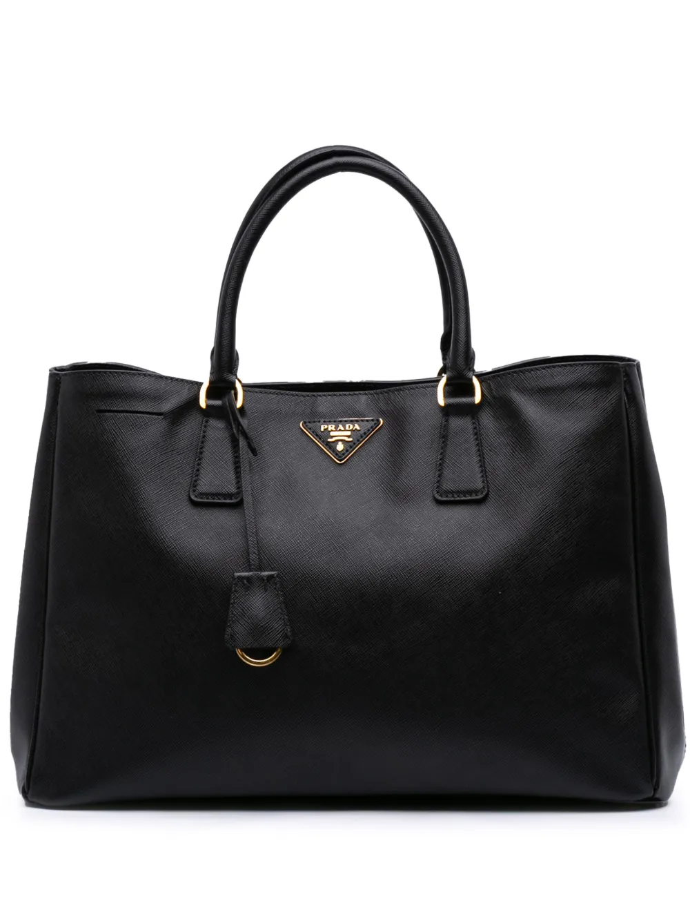 Prada Pre-Owned 2000-2025 ラージ サフィアーノ ルクス ガレリア ハンドバッグ - ブラック Prada Pre-Owned 2000-2025 ラージ サフィアーノ ルクス ガレリア ハンドバッグ - ブラック