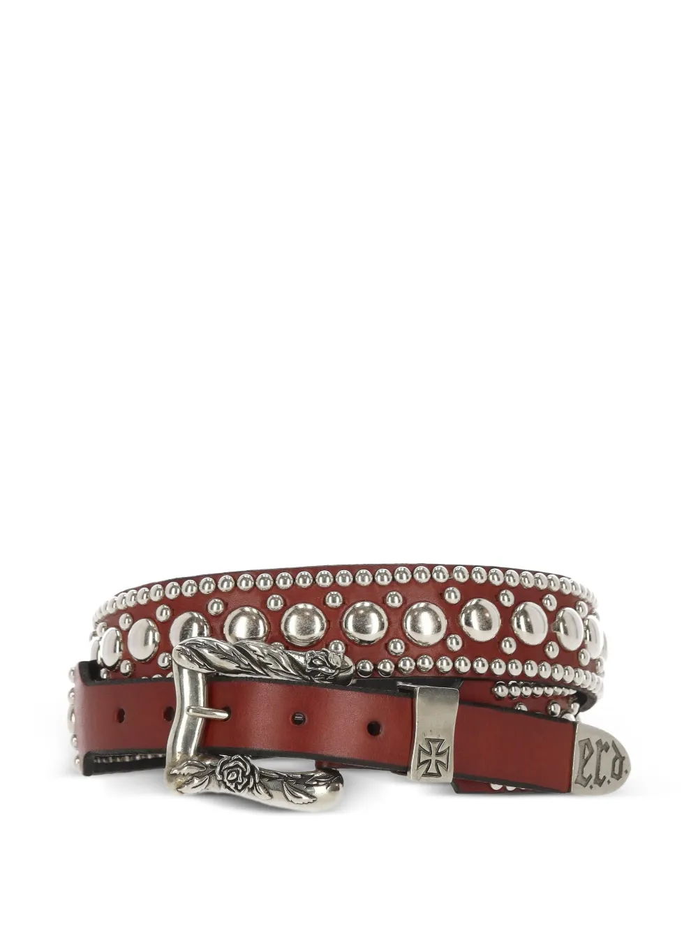 Enfants Riches Déprimés Goodbye Frank buckled studded belt Rood