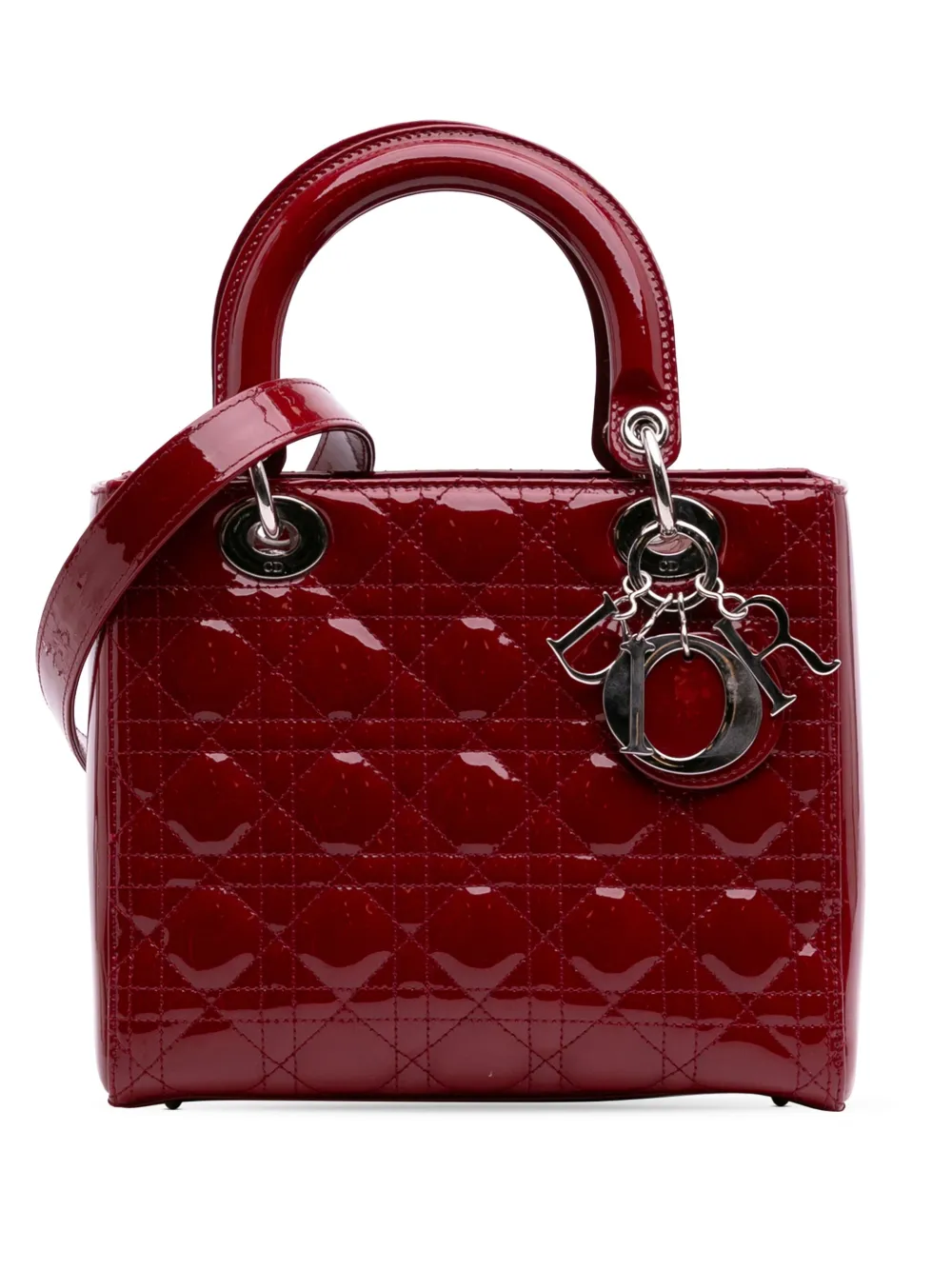 Christian Dior Pre-Owned 2019 Medium Patent Cannage Lady Dior satchel Christian Dior Pre-Owned 2019 Medium Patent Cannage Lady Dior satchel