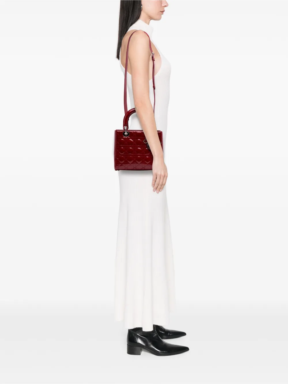 Christian Dior Pre-Owned 2019 Medium Patent Cannage Lady Dior satchel | Pre-Owned | Image 2