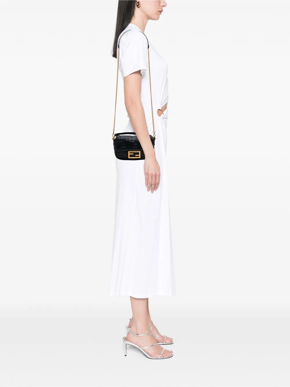 Fendi Pre-Owned 2010-2025 Mini Zucca Embossed Leather Baguette satchel | Pre-Owned | Image 2