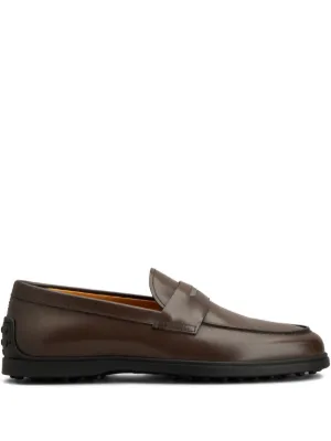 Tod's スエード ペニーローファー | ブラウン | FARFETCH JP