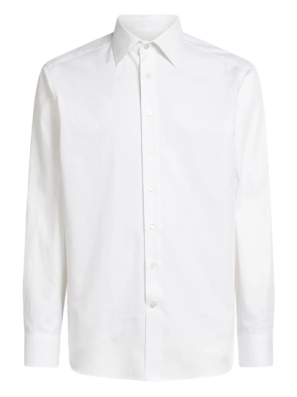 Etro Paisley-jacquard Long-sleeved Shirt In White