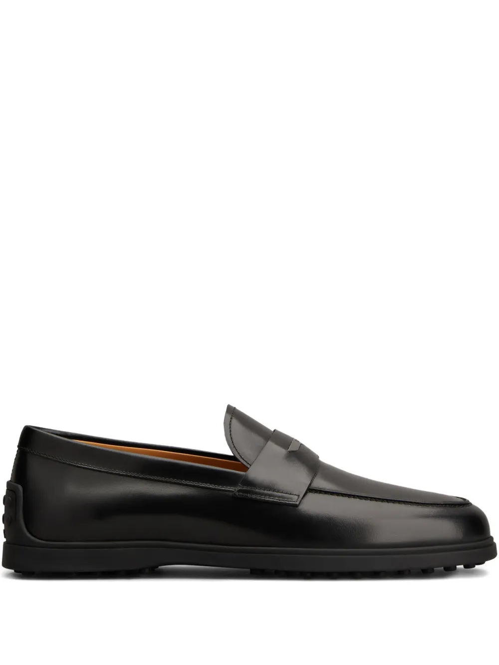 Tod's leather penny loafers Black