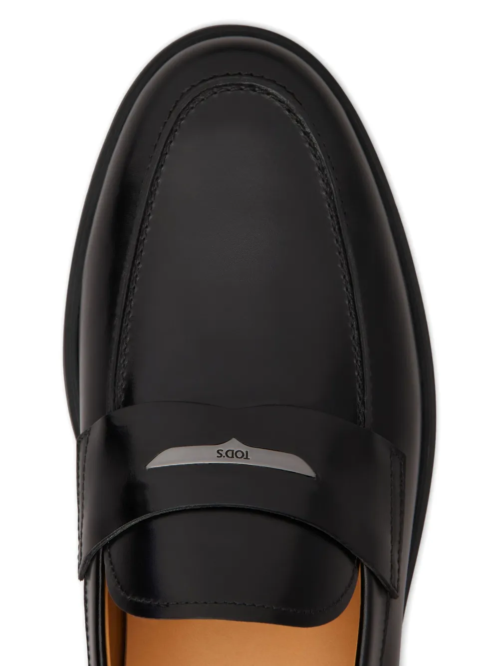 Tod's leather penny loafers Black